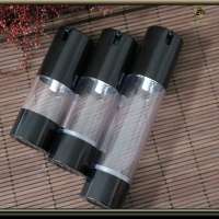 15ml 30ml 50ml black cosmetic airless pump bottle